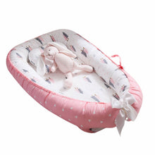 Load image into Gallery viewer, Bitsy-Boo Newborn Bed Nest Baby Lounger Pink Forest