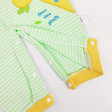 Load image into Gallery viewer, Bitsy-Boo Cotton Baby Long Sleeve Romper Greeny