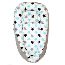 Load image into Gallery viewer, Bitsy-Boo Newborn Bed Nest Baby Lounger Blue Stars
