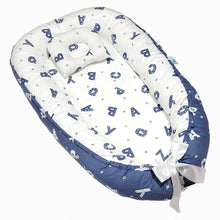 Load image into Gallery viewer, Bitsy Boo Newborn Bed Nest Baby Lounger Alphabet