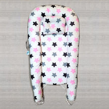 Load image into Gallery viewer, Bitsy-Boo Newborn Bed Nest Baby Lounger Pink Stars - Bitsy-Boo Shop