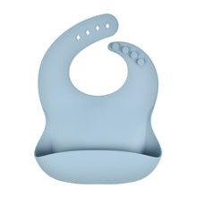 Load image into Gallery viewer, Waterproof Silicone Bucket Baby Bib | Blue