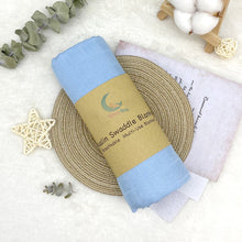 Load image into Gallery viewer, Bamboo Cotton Muslin Swaddle Blanket | Blue