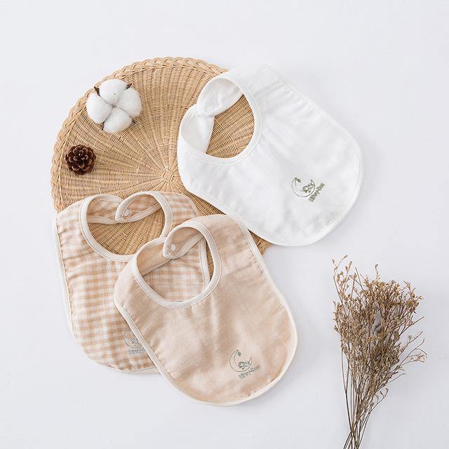 BITSY-BOO muslin 100% organic cotton baby bibs (Set of 3) – Bitsy