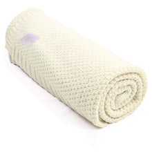 Load image into Gallery viewer, Knitted Baby Wrap Blanket Ivory - Bitsy-Boo Shop