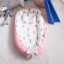 Load image into Gallery viewer, Bitsy-Boo Newborn Bed Nest Baby Lounger Pink Forest - Bitsy-Boo Shop