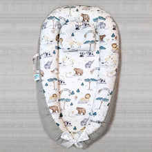 Load image into Gallery viewer, Bitsy-Boo Newborn Bed Nest Baby Lounger Zoo - Bitsy-Boo Shop