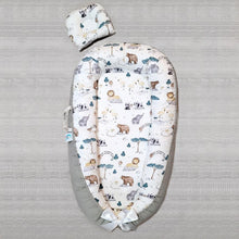 Load image into Gallery viewer, Bitsy-Boo Newborn Bed Nest Baby Lounger Zoo - Bitsy-Boo Shop