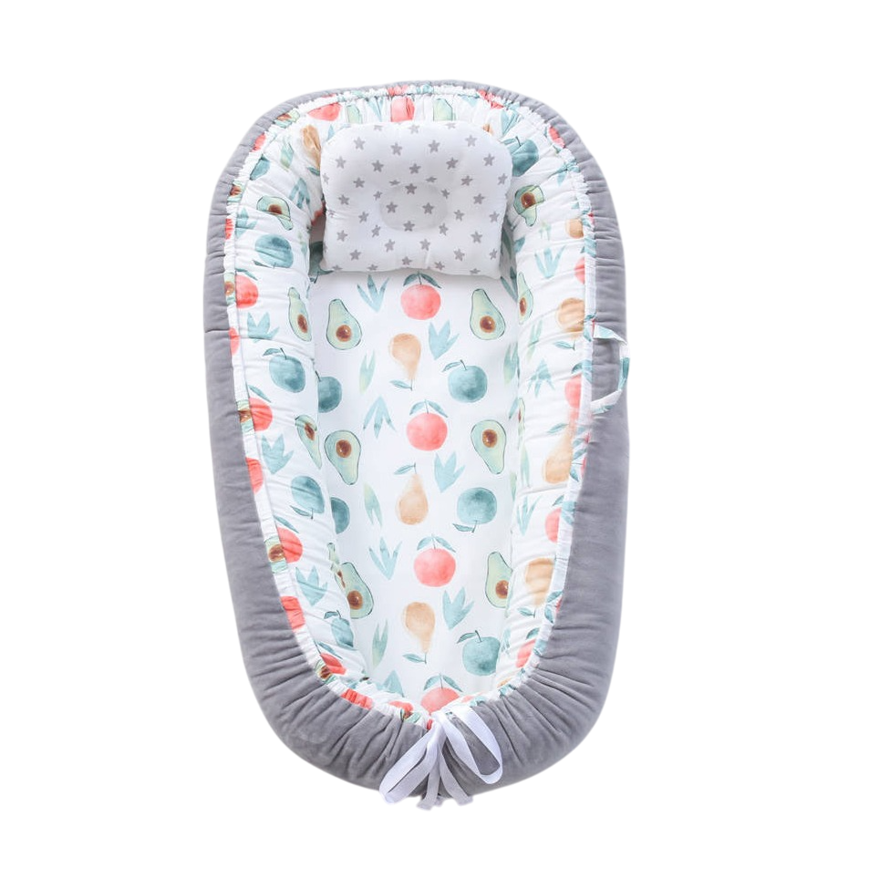 Bitsy-Boo Newborn Bed Nest Baby Lounger Fruits