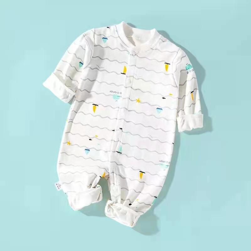 Bitsy-Boo Cotton Baby Long Sleeve Romper Sailor
