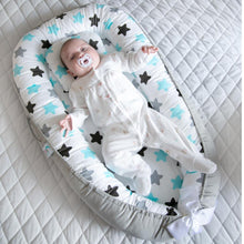 Load image into Gallery viewer, Bitsy-Boo Newborn Bed Nest Baby Lounger Blue Stars - Bitsy-Boo Shop
