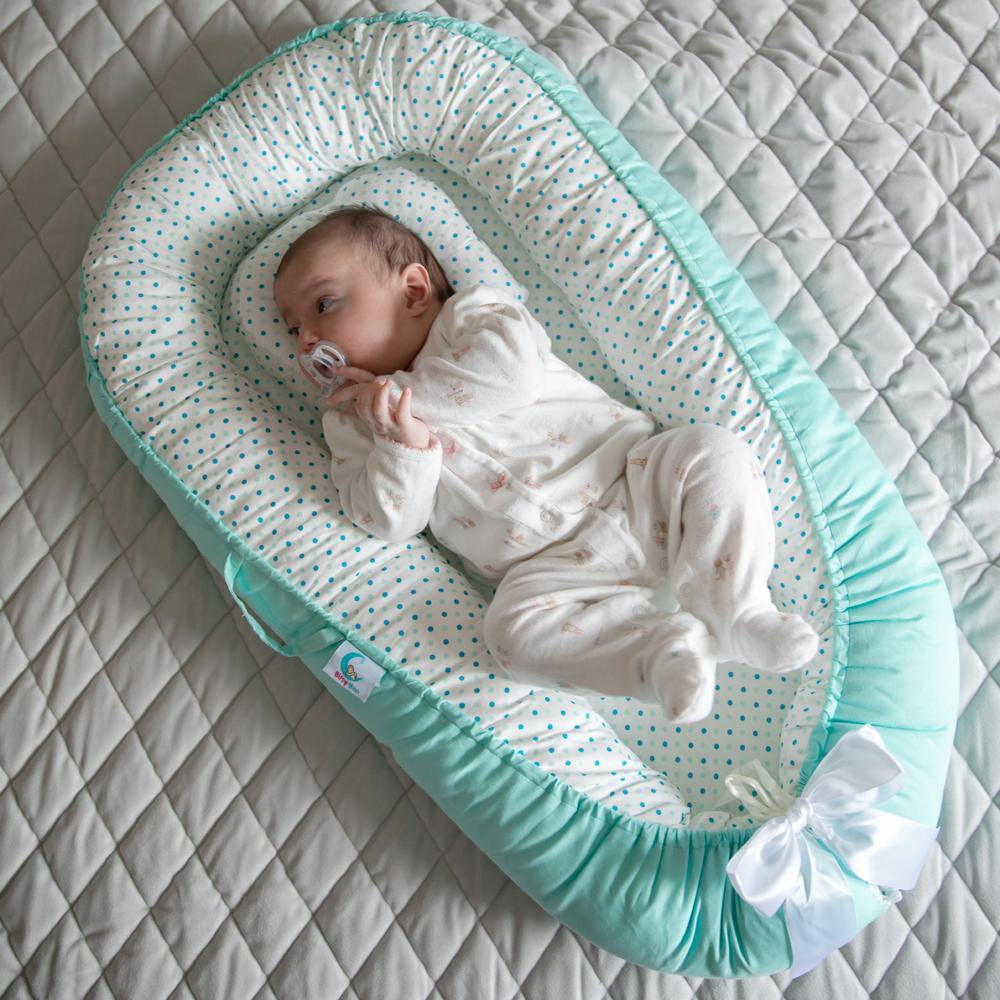 Bitsy-Boo Newborn Bed Nest Baby Lounger Baby Blue - Bitsy-Boo Shop