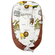 Load image into Gallery viewer, Bitsy-Boo Newborn Bed Nest Baby Lounger Safari

