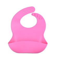 Load image into Gallery viewer, Bitsy-Boo Waterproof Silicone Bucket Baby Bib | Fucsia
