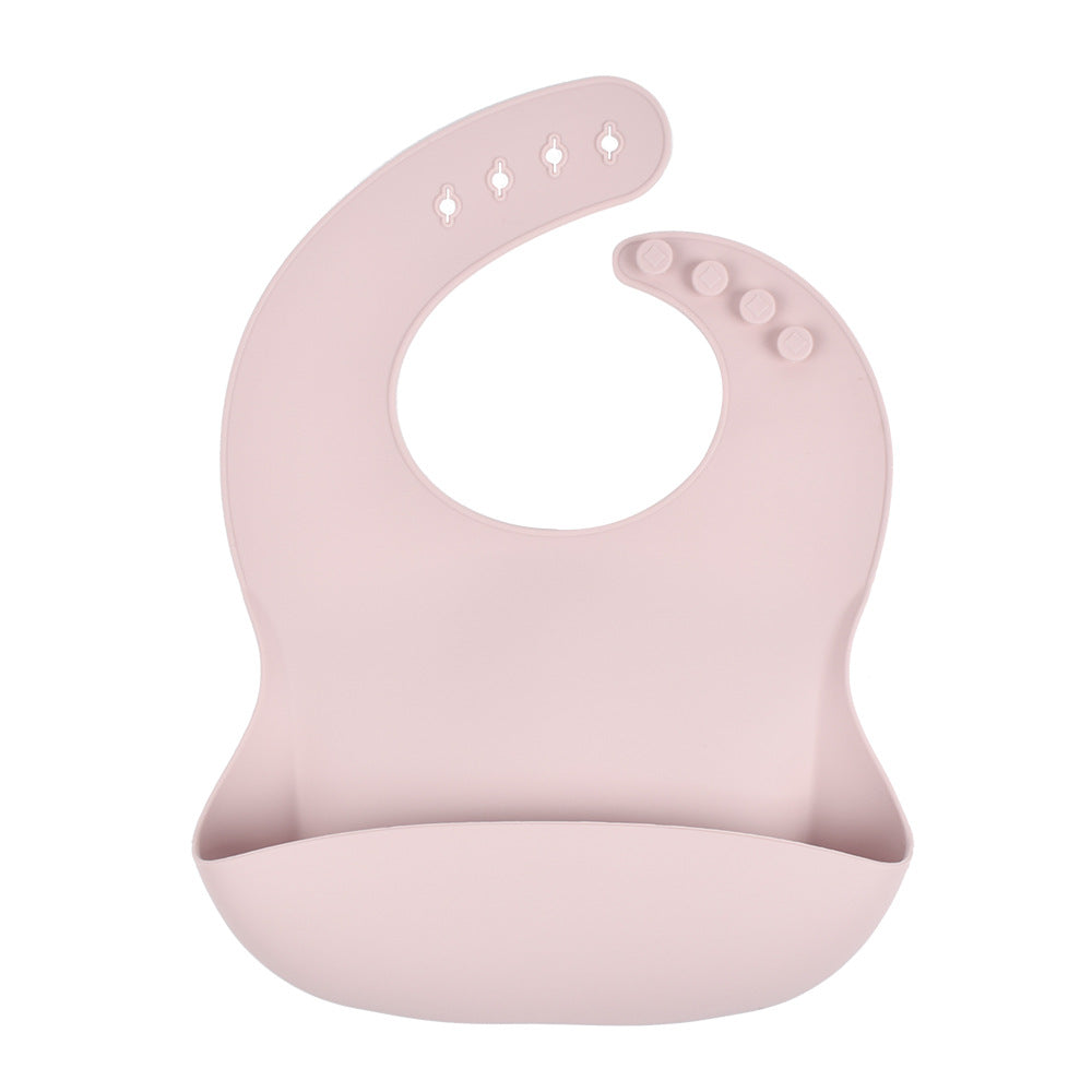 Bitsy-Boo Waterproof Silicone Bucket Baby Bib | Pink