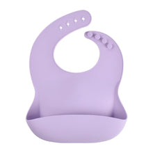 Load image into Gallery viewer, Bitsy-Boo Waterproof Silicone Bucket Baby Bib | Purple

