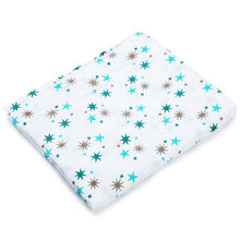 Load image into Gallery viewer, Bitsy-Boo Bamboo Cotton Muslin Swaddle Blanket | Blue Stars 
