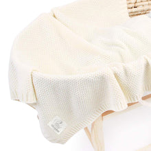 Load image into Gallery viewer, Knitted Baby Wrap Blanket Ivory - Bitsy-Boo Shop
