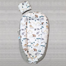 Load image into Gallery viewer, Bitsy-Boo Newborn Bed Nest Baby Lounger Zoo - Bitsy-Boo Shop
