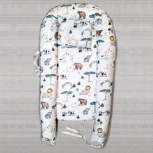 Load image into Gallery viewer, Bitsy-Boo Newborn Bed Nest Baby Lounger Zoo - Bitsy-Boo Shop
